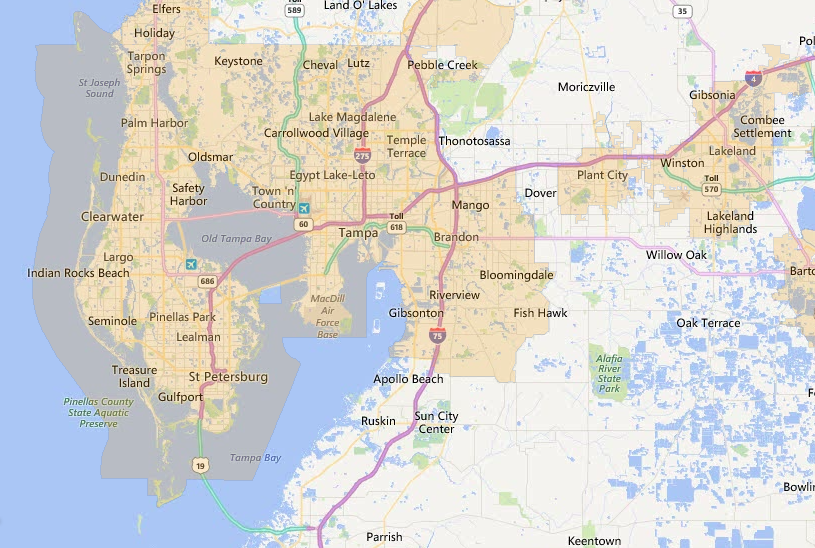 Tampa Florida Usda Loan Map 2 Usa Home Financing